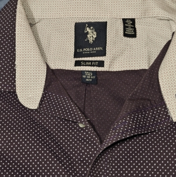 2 Us Polo Assn NWOT Shirt Men's 2XL Tall Button Down Shirts - Picture 3 of 3